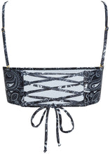 Load image into Gallery viewer, Black Bandana Bandeau Tube Top