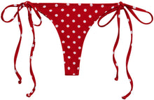 Load image into Gallery viewer, Red Polka Dot Brazilian Thong Bottom