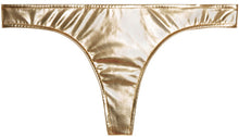 Load image into Gallery viewer, Gold Banded Brazilian Thong Bottom