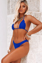 Load image into Gallery viewer, Royal Blue Banded Brazilian Thong Bottom