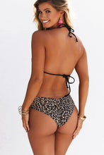 Load image into Gallery viewer, Leopard Full Coverage Mid-Rise Scrunch Banded Bottom