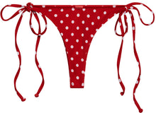 Load image into Gallery viewer, Red Polka Dot Brazilian Thong Bottom