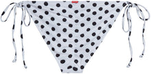 Load image into Gallery viewer, White Polka Dot Full Coverage Scrunch Bottom