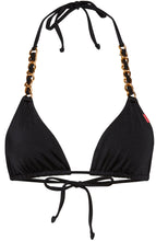 Load image into Gallery viewer, Black Triangle Bikini On a Chain Top