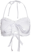 Load image into Gallery viewer, Aruba White Bridal Ruffle Lace Bikini Top