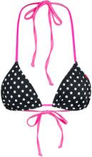 Load image into Gallery viewer, Black Polka Dot & Pink Triangle Top