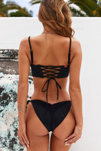 Load image into Gallery viewer, Black Full Coverage Scrunch Bottom