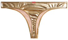 Load image into Gallery viewer, Gold Banded Brazilian Thong Bottom