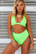 Load image into Gallery viewer, Neon Green Adjustable Halter Top