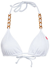 Load image into Gallery viewer, White Triangle Bikini On a Chain Top