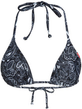 Load image into Gallery viewer, Black Bandana Triangle Top