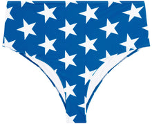 Load image into Gallery viewer, Patriotic Stars High Waist Bikini Bottom