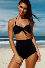 Load image into Gallery viewer, Black Bandeau Bikini Top