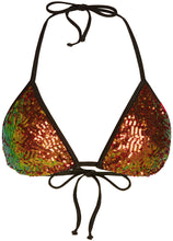 Load image into Gallery viewer, Sunset Mermaid Sequin Triangle Top