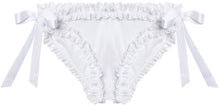 Load image into Gallery viewer, White Classic Bridal Ruffle Lace Bikini Bottom