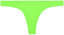 Load image into Gallery viewer, Neon Green Banded Brazilian Thong Bottom