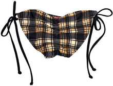 Load image into Gallery viewer, Taupe Plaid Full Coverage Scrunch Bottom
