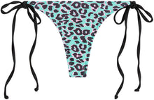 Load image into Gallery viewer, Green Leopard Brazilian Thong Bottom