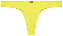 Load image into Gallery viewer, Neon Yellow Banded Brazilian Thong Bottom
