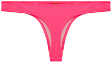 Load image into Gallery viewer, Neon Coral Banded Brazilian Thong Bottom