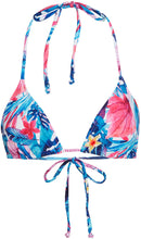 Load image into Gallery viewer, Pink Tropical Indigo Triangle Top