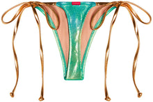 Load image into Gallery viewer, Blue Green Tie Dye Shimmer  G-String Thong Bottom