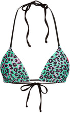 Load image into Gallery viewer, Green Leopard Triangle Top