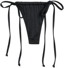 Load image into Gallery viewer, Black G-String Thong Ruched