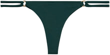 Load image into Gallery viewer, Hunter Green Double Strap Side Loops Brazilian Thong Bikini Bottom