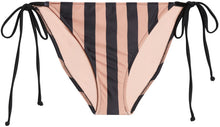 Load image into Gallery viewer, Black & Taupe Stripes Full Coverage Scrunch Bottom
