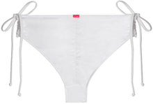 Load image into Gallery viewer, White Full Coverage Mid-Rise Scrunch Bottom
