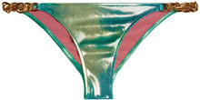 Load image into Gallery viewer, Blue Green Tie Dye Shimmer Classic Bikini On a Chain Bottom