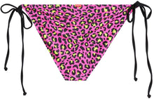 Load image into Gallery viewer, Neon Pink Leopard Full Coverage Scrunch Bottom