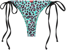 Load image into Gallery viewer, Green Leopard Brazilian Thong Bottom