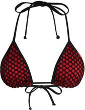 Load image into Gallery viewer, Red & Black Mesh Triangle Top