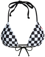 Load image into Gallery viewer, Black & White Checkered Triangle Top
