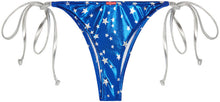 Load image into Gallery viewer, Blue Firecracker Brazilian Thong Bottom