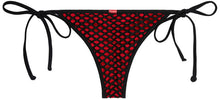 Load image into Gallery viewer, Red & Black Mesh Micro Scrunch Bottom