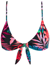 Load image into Gallery viewer, Black Tropical Bralette Top