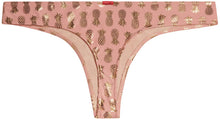 Load image into Gallery viewer, Blush & Gold Pineapple Banded Brazilian Thong Bottom