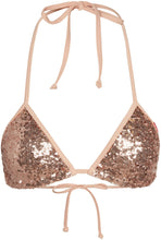 Load image into Gallery viewer, Champagne Sequin Triangle Top