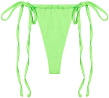 Load image into Gallery viewer, Neon Green G-String Thong Ruched