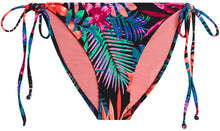 Load image into Gallery viewer, Black Tropical Full Coverage Scrunch Bottom