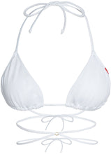 Load image into Gallery viewer, White Strappy Triangle Bikini Top