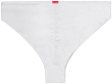 Load image into Gallery viewer, White Full Coverage Mid-Rise Scrunch Banded Bottom