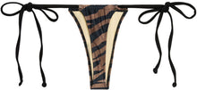 Load image into Gallery viewer, Bronze Tiger G-String Thong Ruched