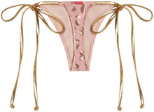 Load image into Gallery viewer, Blush & Gold Pineapple G-String Thong Bottom
