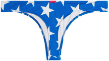 Load image into Gallery viewer, Patriotic Stars Banded Brazilian Thong Bottom