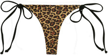 Load image into Gallery viewer, Leopard & Black Brazilian Thong Bottom