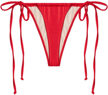 Load image into Gallery viewer, Red G-String Thong Ruched